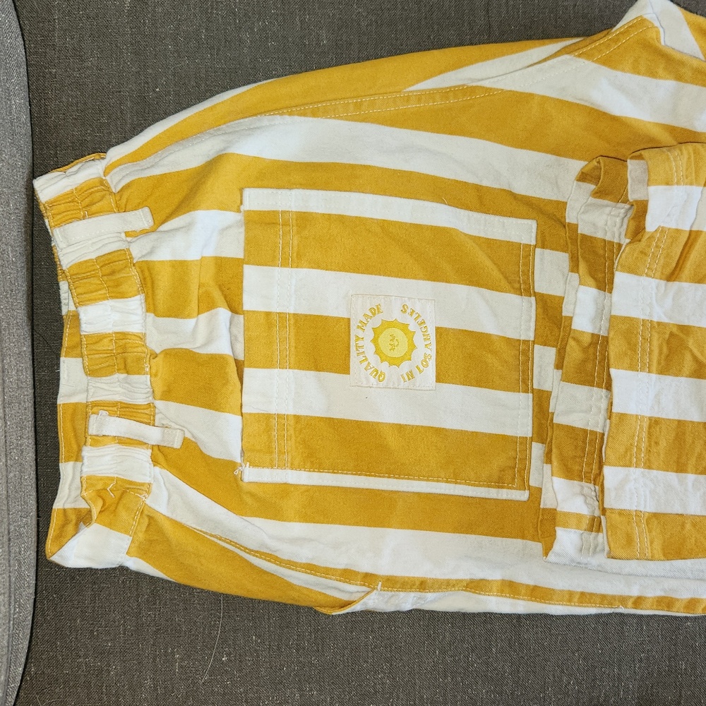 Lemon Stripe work pants